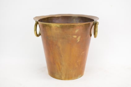 Double Handled Brass Bucket