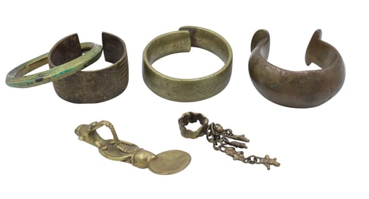 African Bronze Wristbands, Ornaments, and Anklets