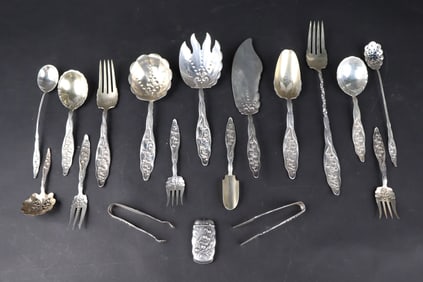 1885 Sterling Silver Lily of the Valley Hostess Wares