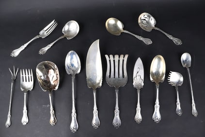 1905 Sterling Silver Violet Pattern Flatware