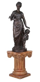 Etienne Alexandre Stella, French 1878-1892, Allegory to Spring, Bronze