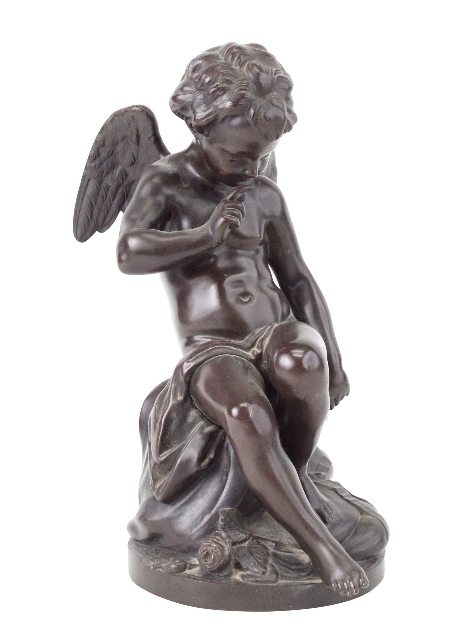 Seated Cherub, Cast and Patinated Bronze (1 of 7)