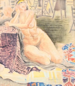 Francis McCarthy, 1923-2005, Seated Nude Woman, Oil on Canvas