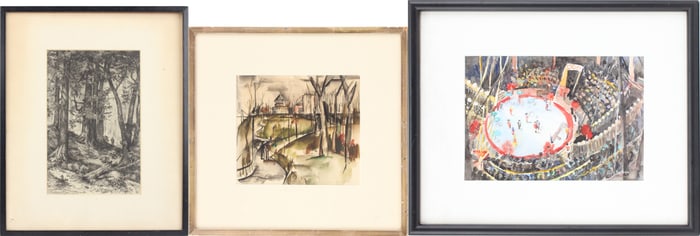Mary Nimmo Moran, 1842-1899, California Forest Interior, Drypoint Etching