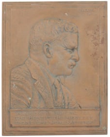 James Earle Fraser, 1876-1953, Plaque of Theodore Roosevelt, Bronze