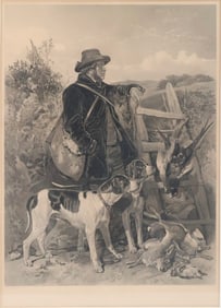 Richard R.A. Ansdell, British 1815-1885, The English Gamekeeper, Engraving