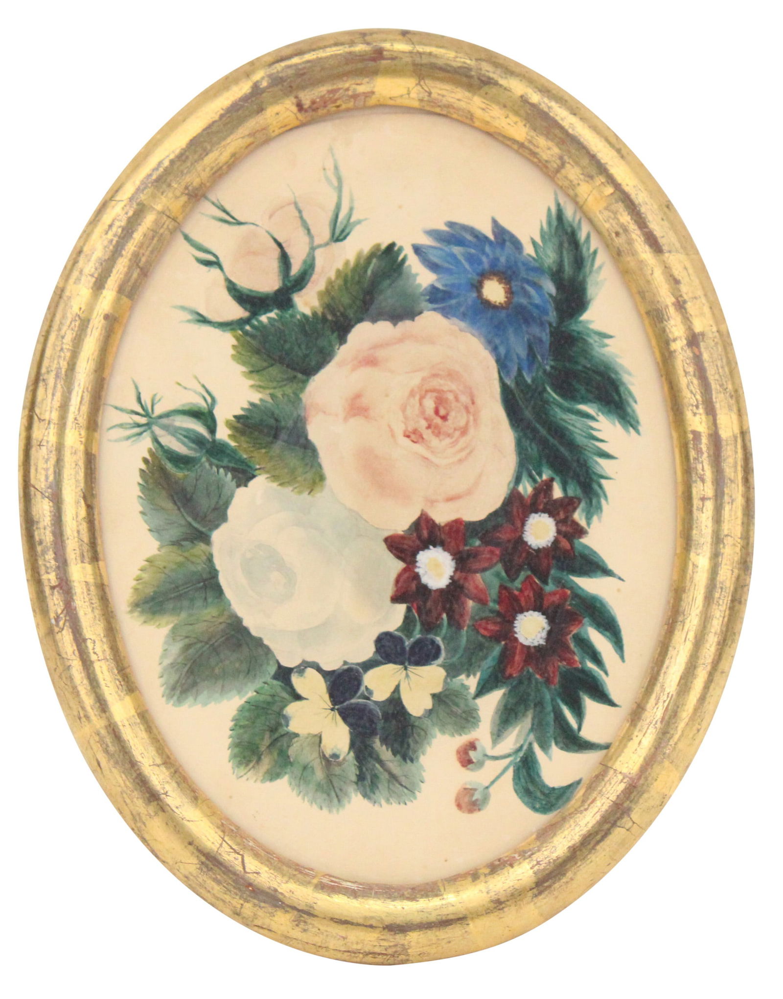 Catharine Schank Smock, Still Life of Roses, Watercolor (1 of 6)