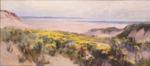 Gilbert (1855) Foster, 1855-1906, Flower Covered Dunes, Oil on Canvas