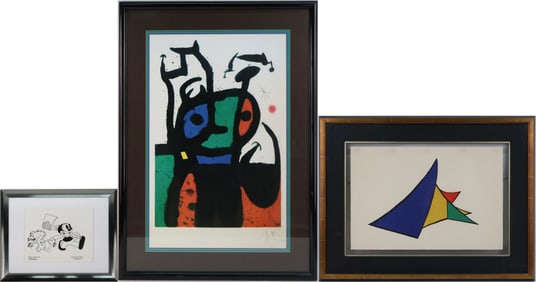 After Alexander Calder, American 1898-1976, Colored Wedge Structure, Folio Print