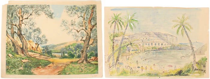 Emile Lecomte, 1866-1938, Landscape, Print
