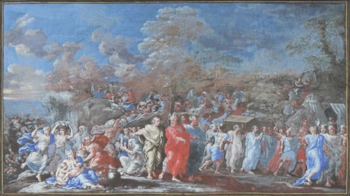 Filippo Lauri, 1623-1694, Red Sea, Paint on Board