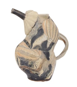 Linda Cordell Art Pottery Pitcher of Impressive Size