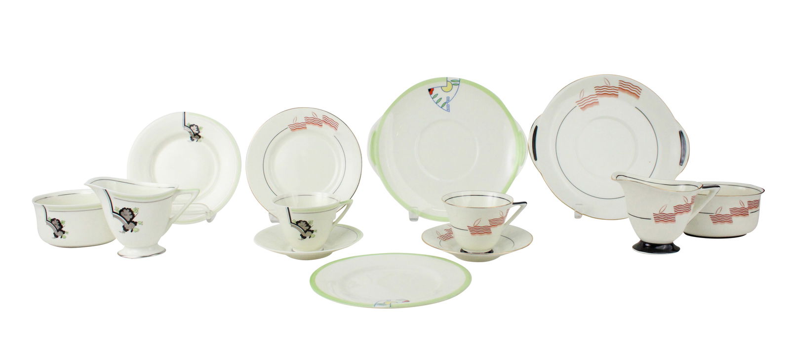 Royal Doulton "Lido" Partial Tea Service (1 of 14)