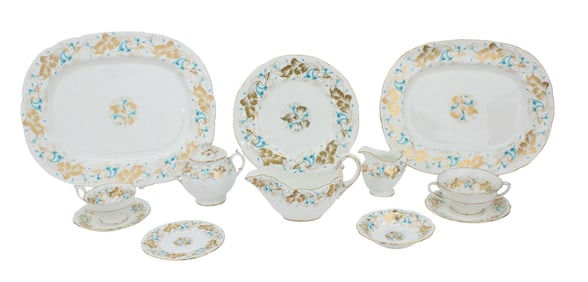 Coalport "Strange Orchid" Pattern Dinner Service