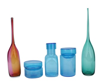 Five Art Glass Table Articles