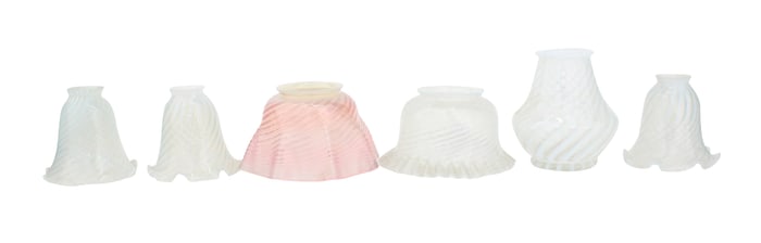 Five Swirled Glass Shades