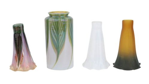 Three Lundberg Studios Art Glass Shades