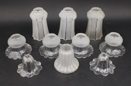 Ten Colorless Glass Shades