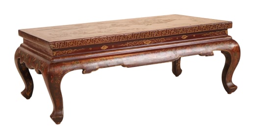 Chinese Chinoiserie Lacquered Low Table