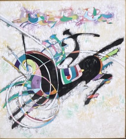 Li Zhong Liang, 1944, A Primitive Dance, Gouache and Acrylic on Rice Paper