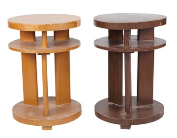 Two Similar Art Deco Three Tier Side Tables