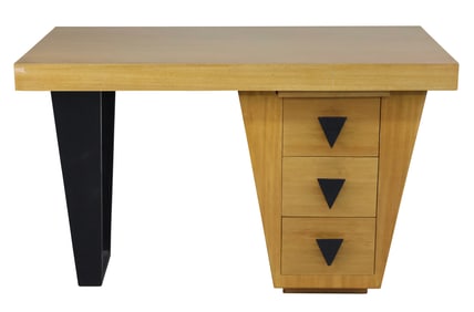 Modern Part-Ebonized Desk, Attributed to Paul Laszio