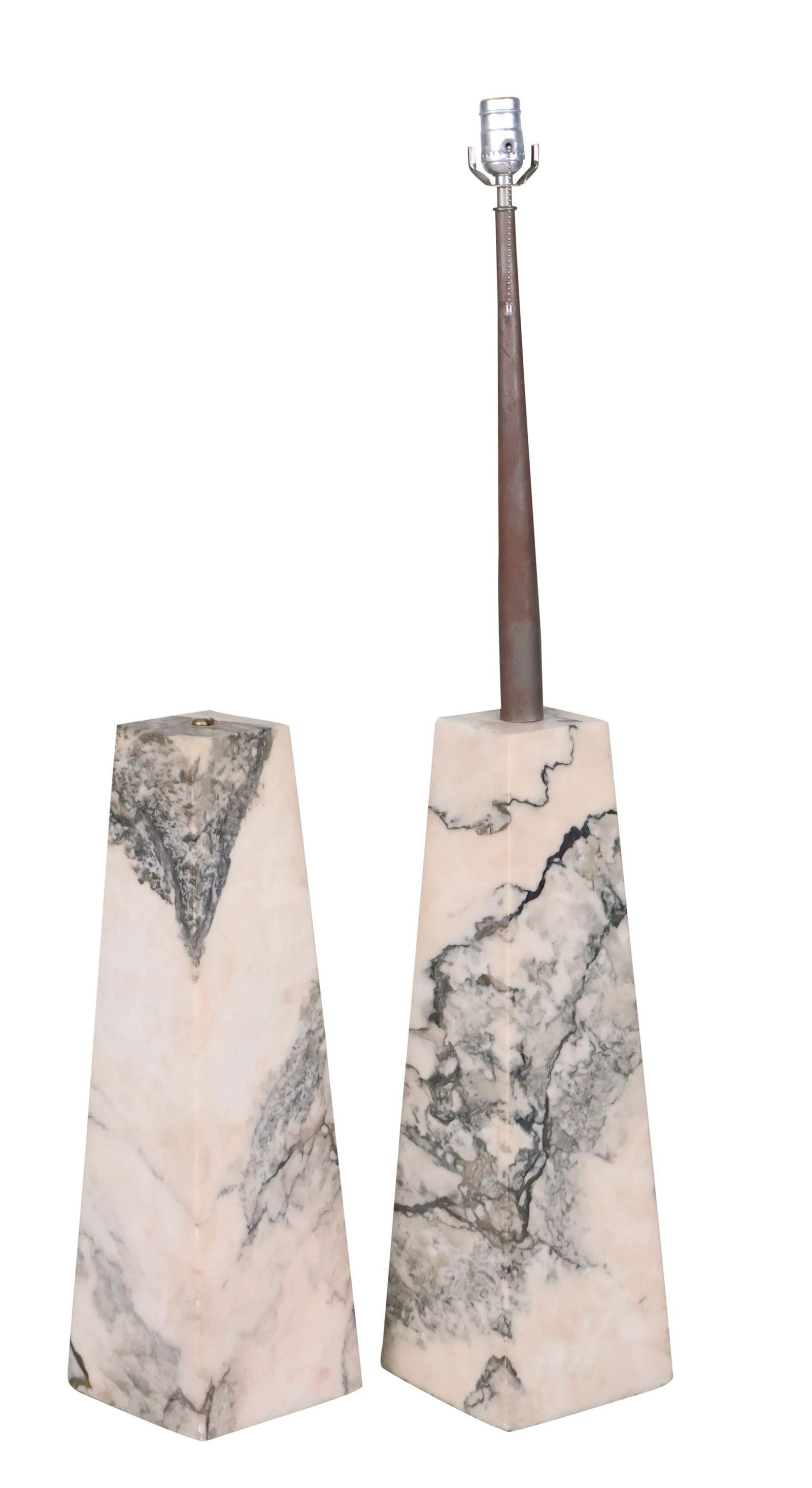 Pair of Mid-Century Modern Marble Table Lamps (1 of 10)