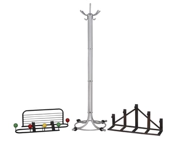 Two Mid-Century Modern Hanging Coat Racks