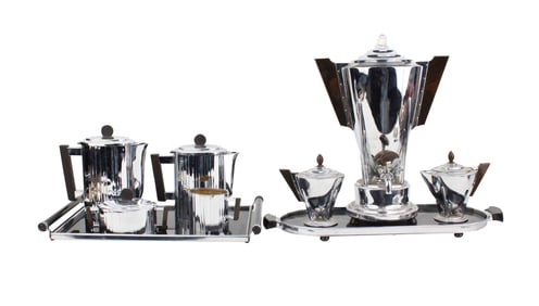 Manning Bowan White Metal Coffee Service