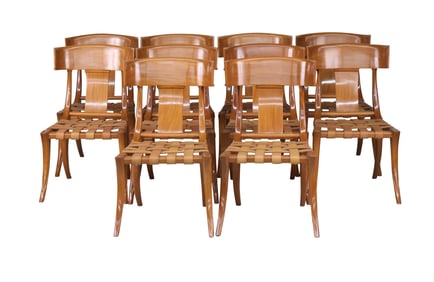 Ten Jonathan Sainsbury Klismos Dining Chairs