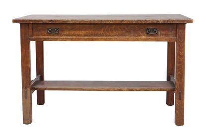 L & J Stickley Oak Writing Desk