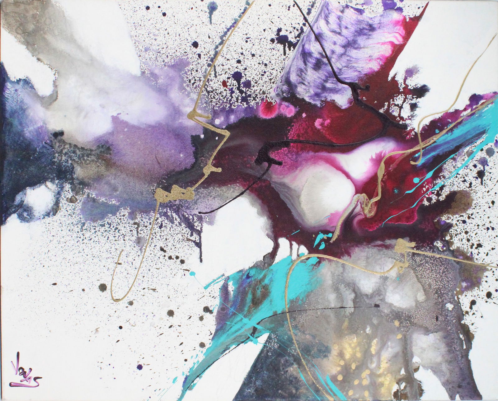 Jonas Gerard, 1941-2020, Seeds of Life IV, Mixed Media on Canvas: Jonas Gerard1941-2020Seeds of Life IVMixed Media on CanvasSigned, titled, and dated 2/22/14 verso.32 x 40 in. (81.3 x 101.6 cm.)