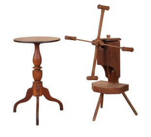 Queen Anne Tiger Maple Candlestand