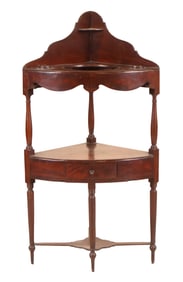 Sheraton Mahogany Corner Washstand