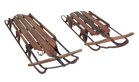Two Vintage Sleds