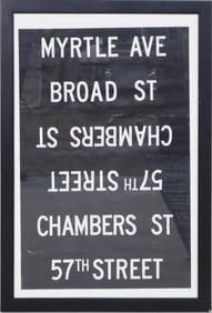 Two New York City Subway Roll Signs