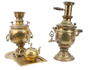 Two Brass Samovars