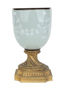 Neoclassical Ormolu-Mounted Celadon Vase