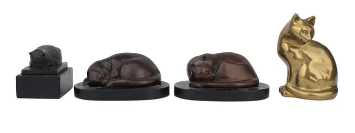 Four Cat Figures