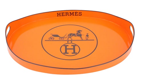 Hermes Style Tole Butler's Tray