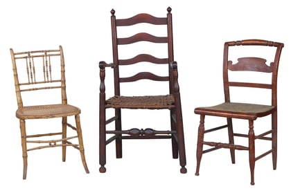 Ladderback Tape Seat Armchair