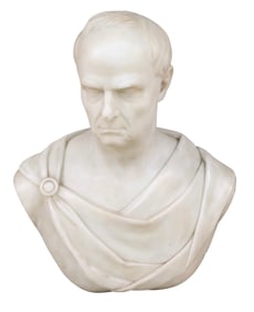 Attributed to Shobal Vail Clevenger, 1812-1843, Bust of Daniel Webster, Marble
