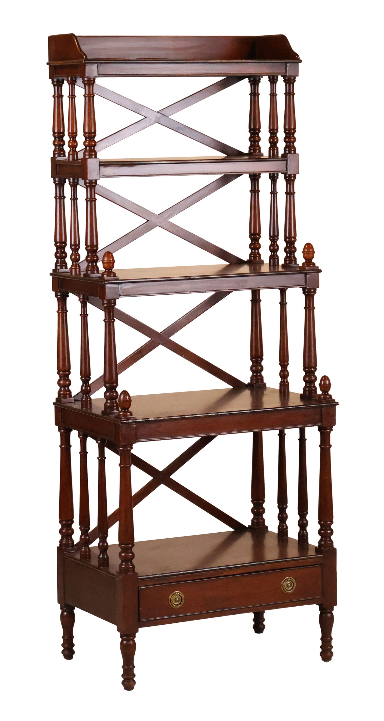 Regency Mahogany Five Tier Etagere (1 of 10)
