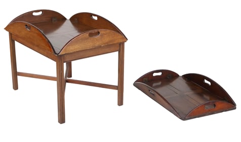 Two George III Style Mahogany Butler's Trays