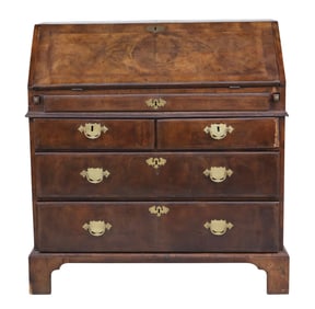 George I Walnut Slant Front Desk