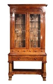 Regency Mahogany Bureau Bookcase