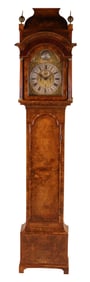 George II Style Burlwood Tall Case Clock