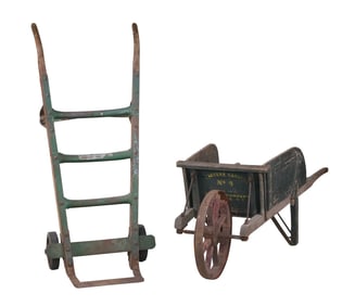 Rustic Wheelbarrow and Hand Truck