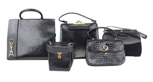 Five Black Evening Bags