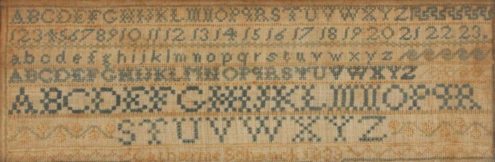 Alphabet Sampler by Catharine Schank